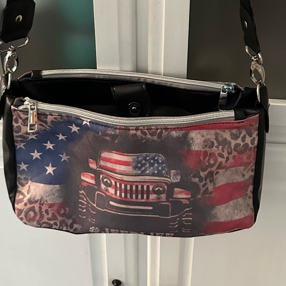 JEEP LIFE HANDBAG CROSSBODY shoulder bag sublimation panels hand made - Picture 1 of 12